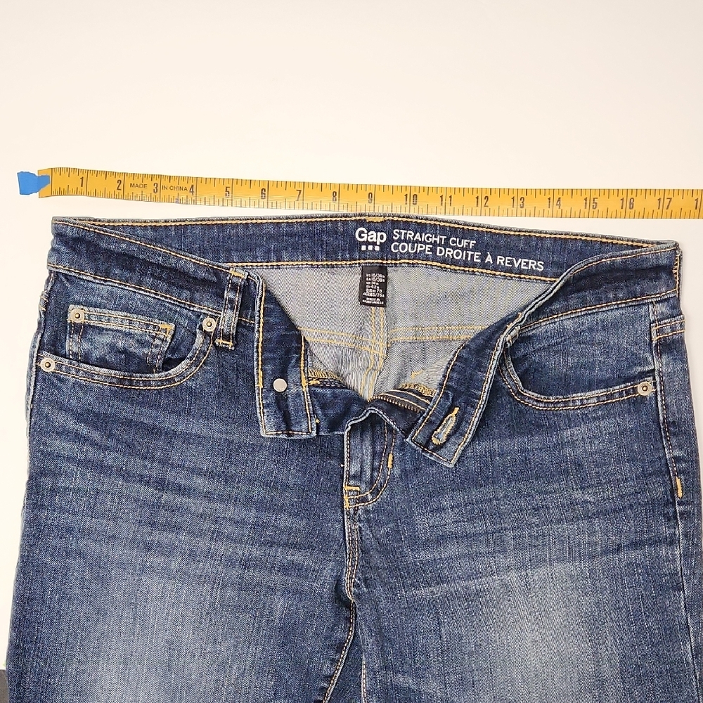 GAP Classic Denim Straight Crop Cuff Jeans Size 10/30 Regular